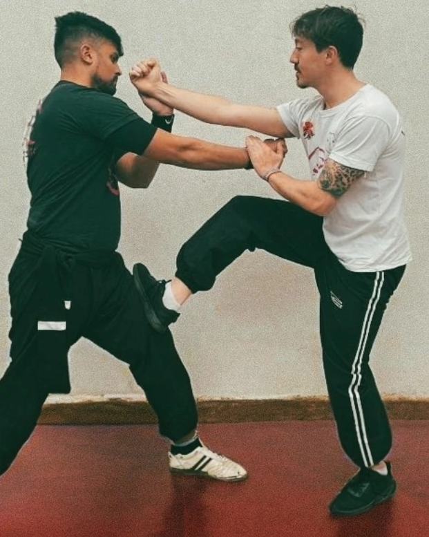 Adrian y Mainque, instructores y directores de Bei Long, escuela de Kung Fu Shaolin en Mar del Plata